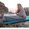 Ультралёгкий спальный мешок NATUREHIKE CNK2350WS023 M300 хлопковый с капюшоном весна осень серый, молния справа 6927595775981