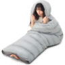 Ультралёгкий спальный мешок NATUREHIKE RM80 утиный пух L молния слева Grey 6927595707210L